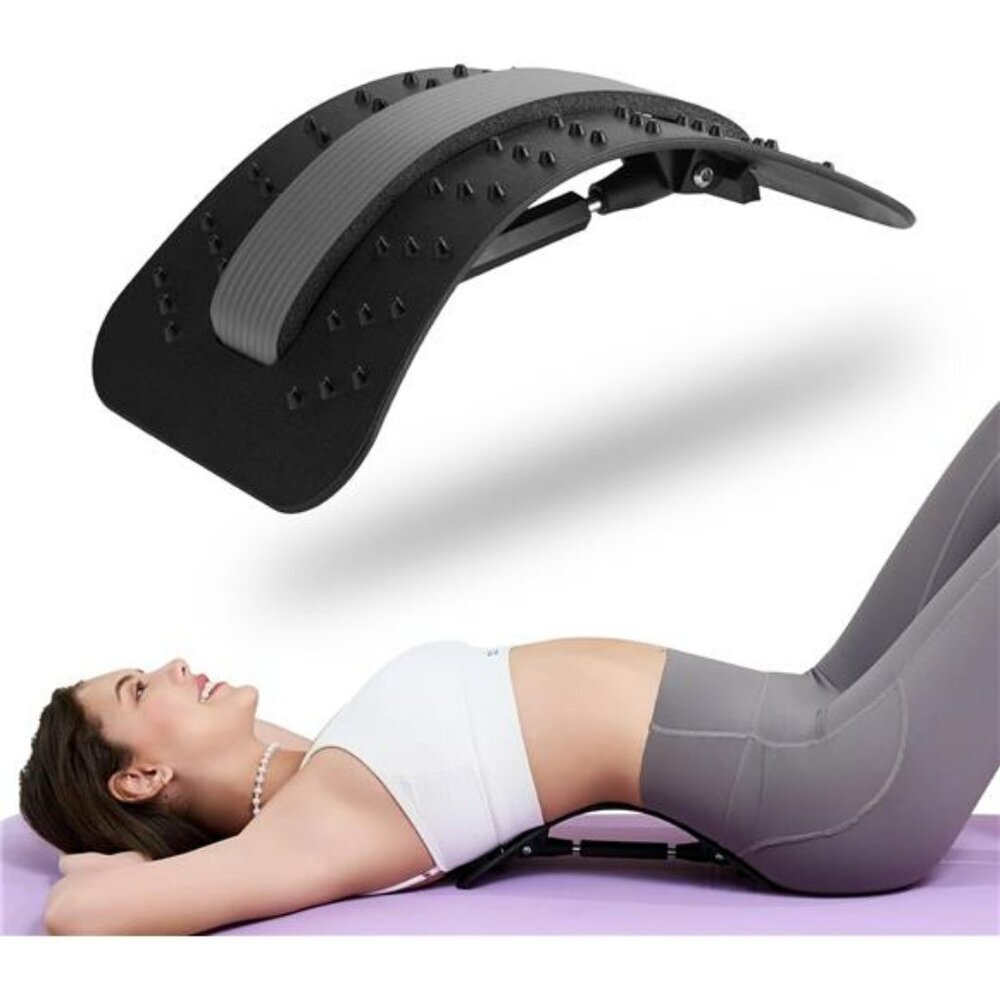 Back Stretcher for Lower Back Pain Relief Adjustable Portable Spine Support